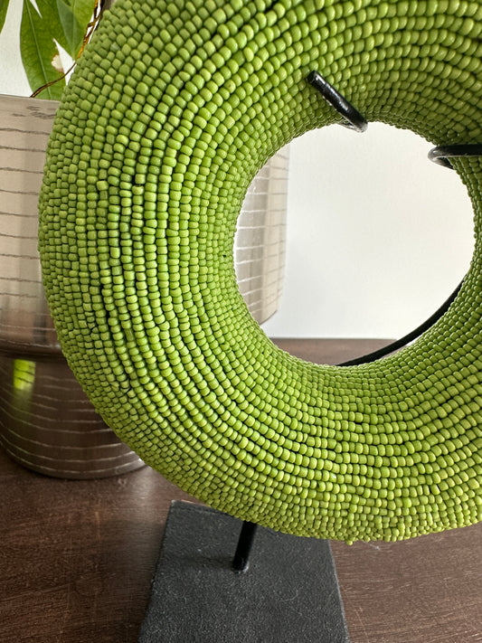 Beaded Bangle on Stand (6.5 in.) – Green BP17GR