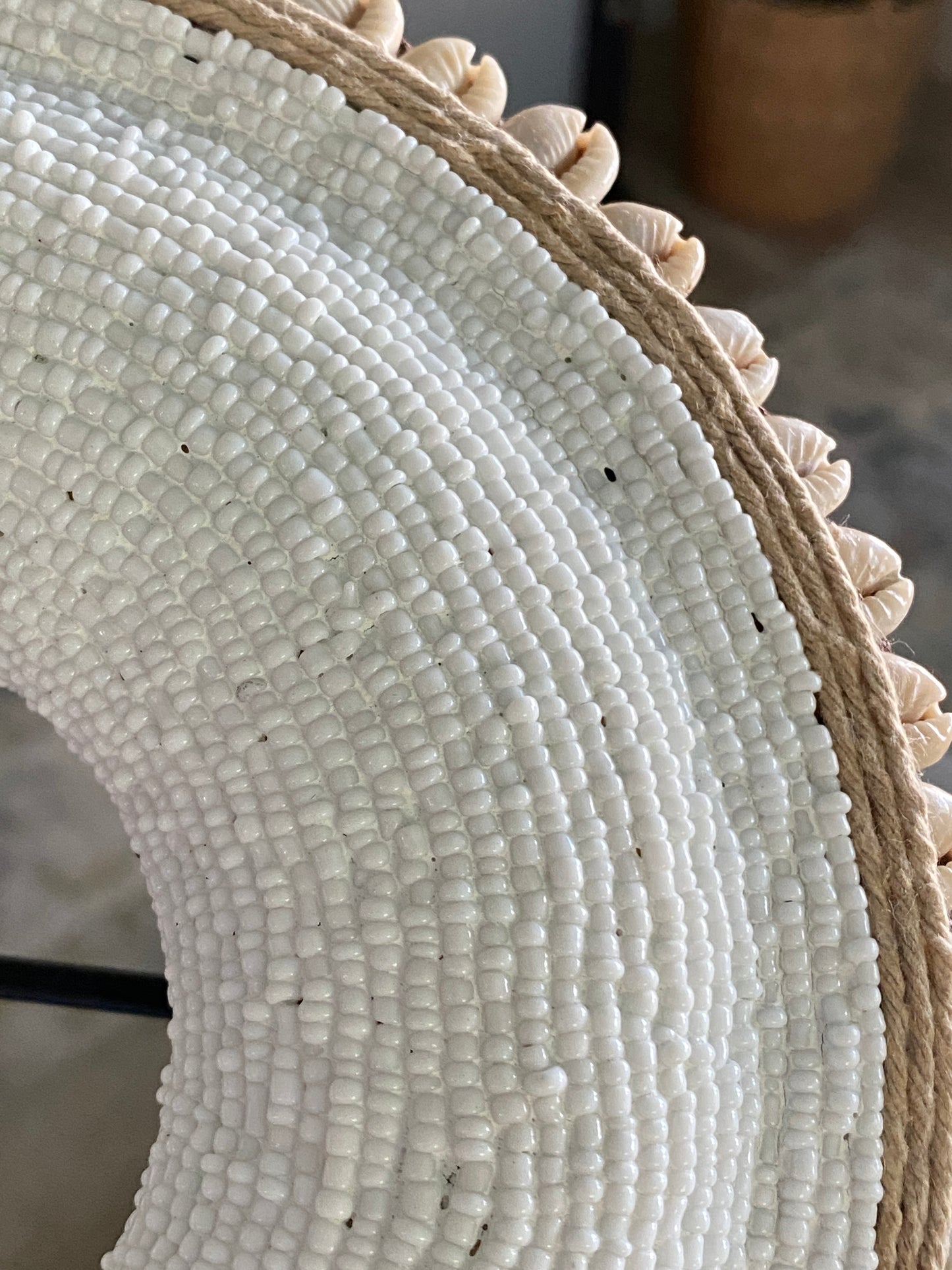 Beaded Ring on Stand (8 in.)  – White RP22W