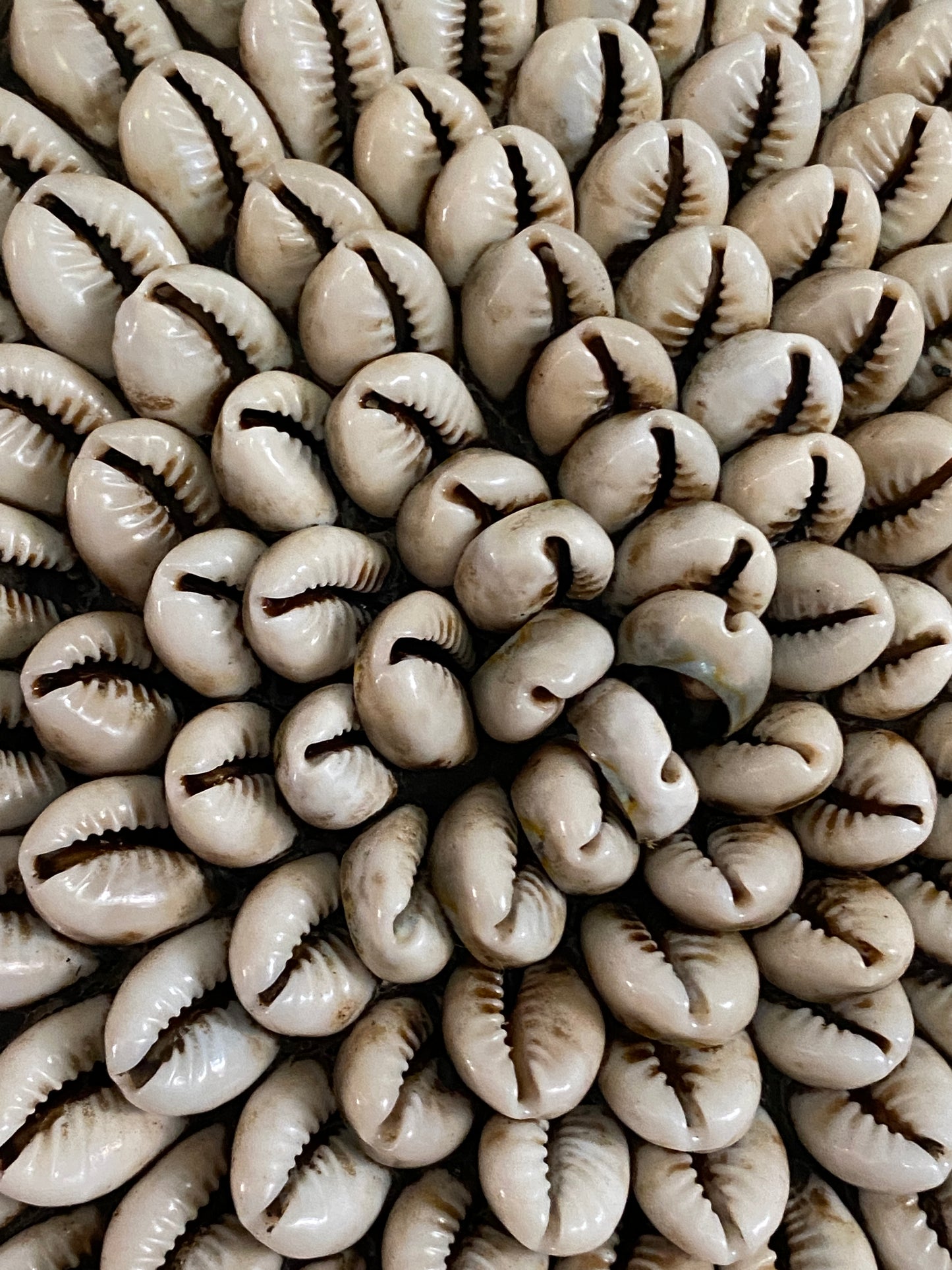 Decorative Beaded African Shield (22 in.) – White & Black SL55M6