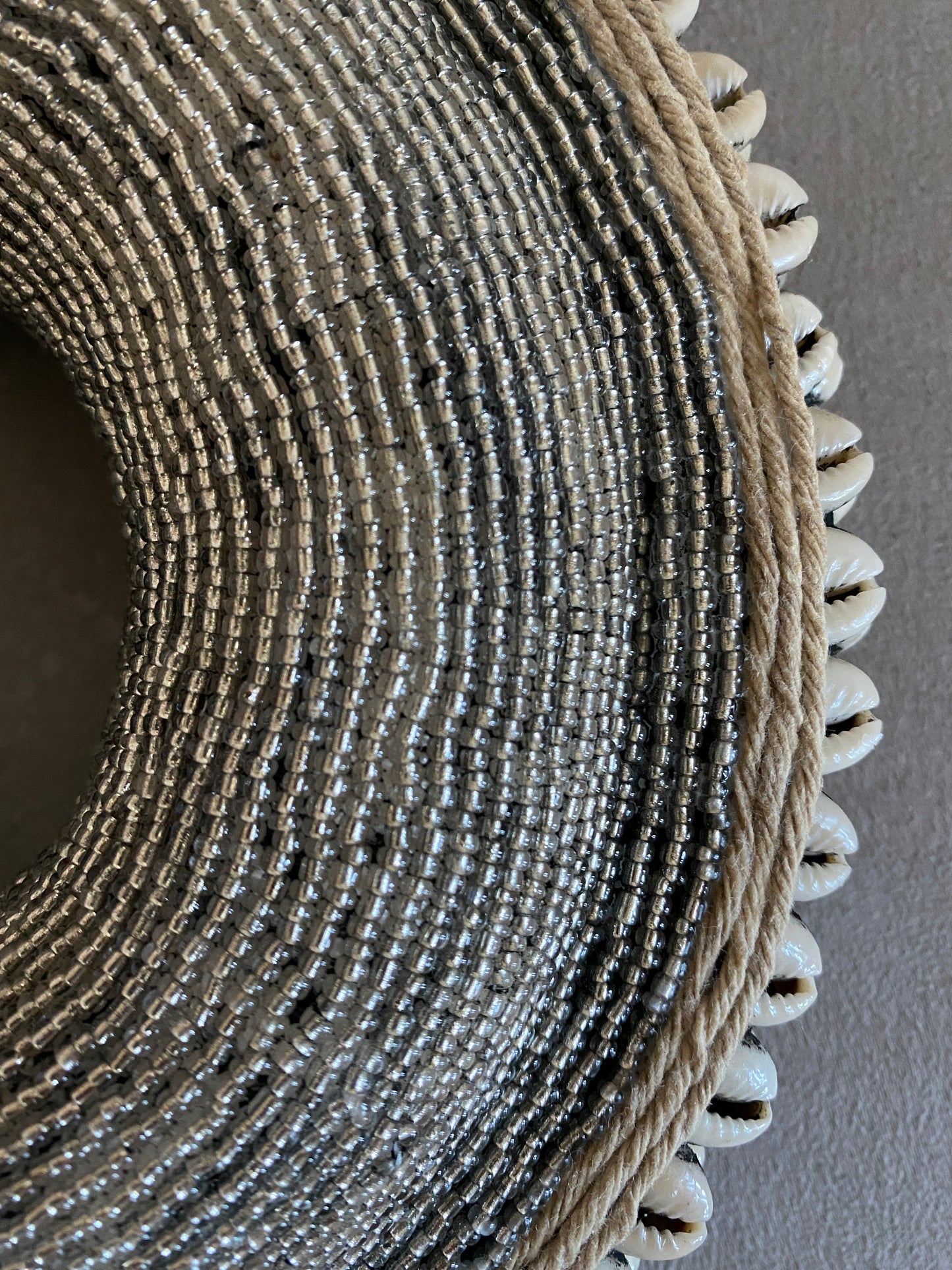 Beaded Ring on Stand (8 in.)  – Silver RP22S