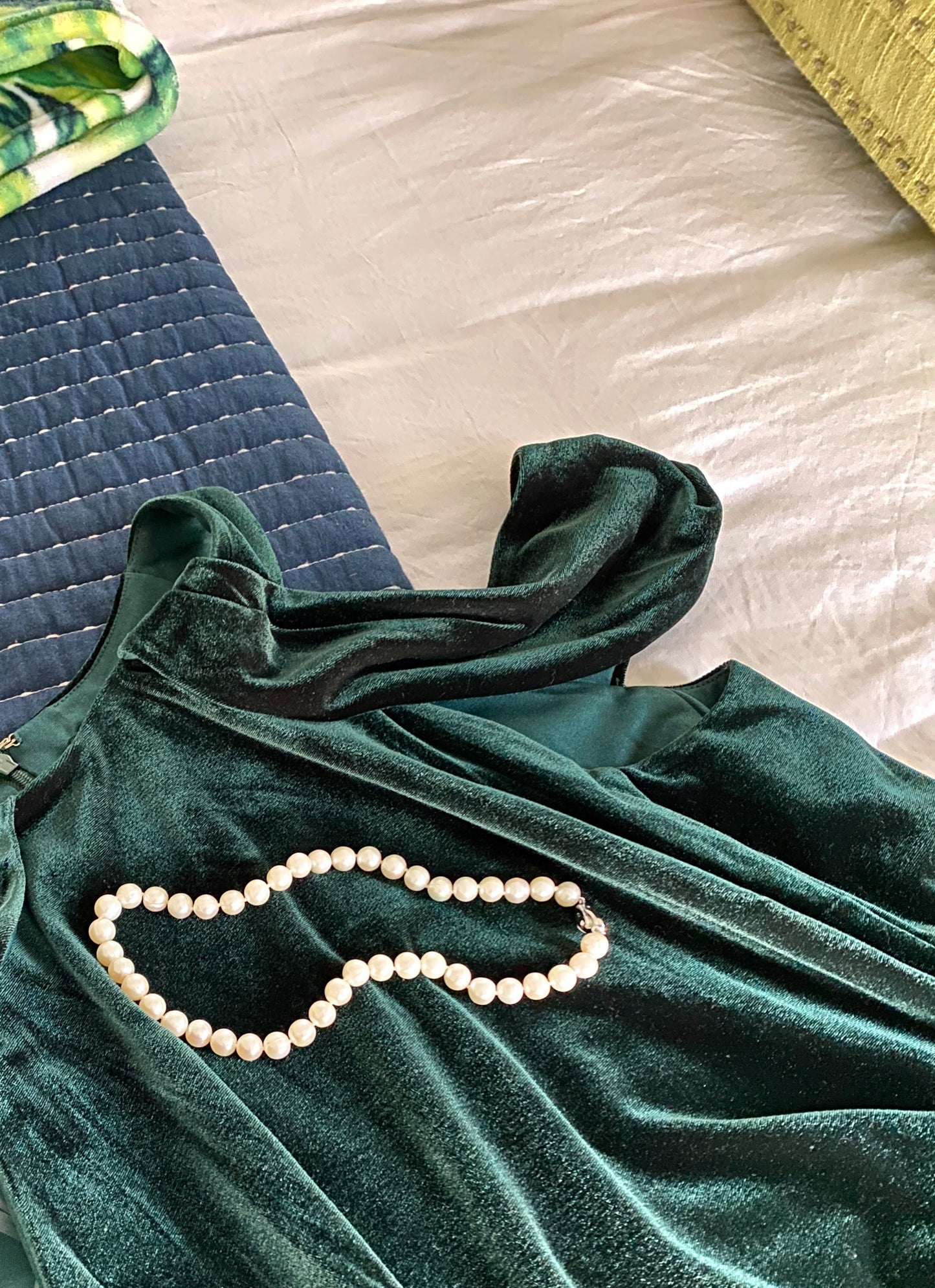 Pearl Necklace - White in Color 0.315" in diameter 17.75" length Freshwater Cultured